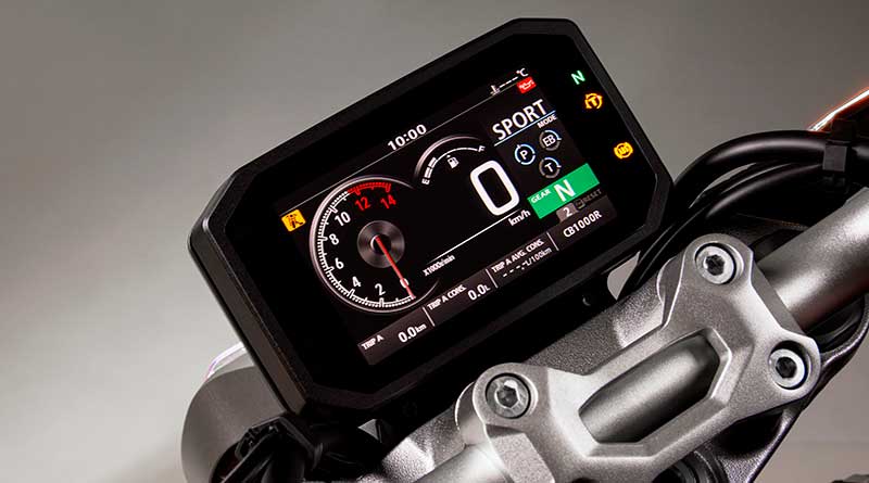 Novo painel TFT da Honda CB 1000R